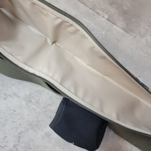 LL Bean Canvas Cooler Sling Bag‎ Leather Trim Camping Hiking Fishing - Picture 5 of 8